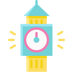 Башня с часами иконка