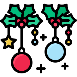 Christmas garland icon