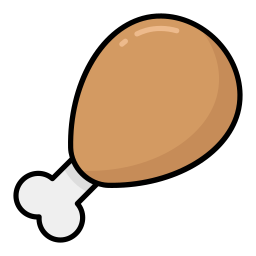gefrituurde kip icoon