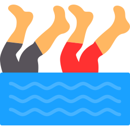 la natation Icône