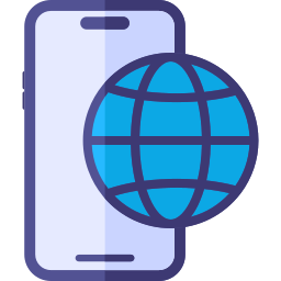 web móvil icono