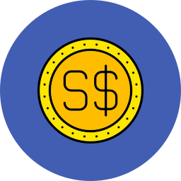 dólar de singapura Ícone