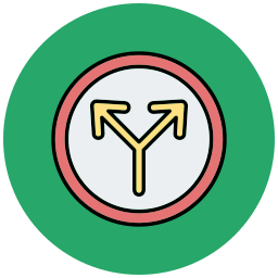Split road icon