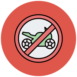No motorcycles icon