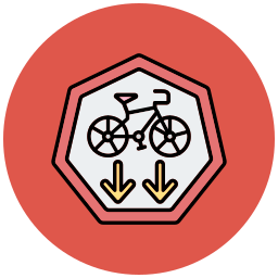 Велосипедная полоса движения иконка