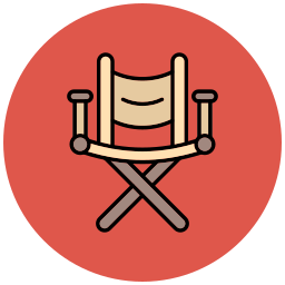 silla plegable icono