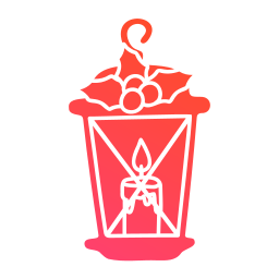 Christmas candle icon