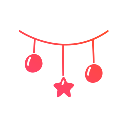 Christmas garland icon