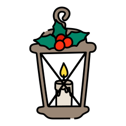 Christmas candle icon
