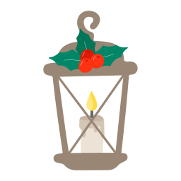 Christmas candle icon