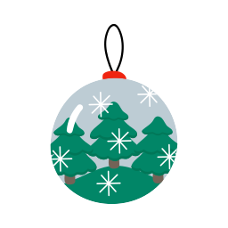 Christmas ball icon