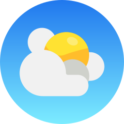 wolken en zon icoon