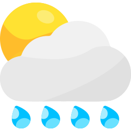 Clouds and sun icon