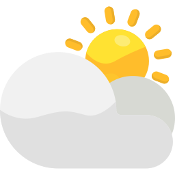 Clouds and sun icon