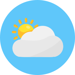 wolken en zon icoon