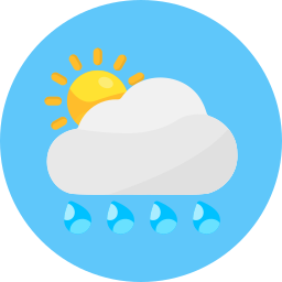 Clouds and sun icon