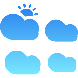 Clouds and sun icon