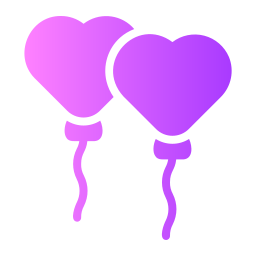 balão de coração Ícone