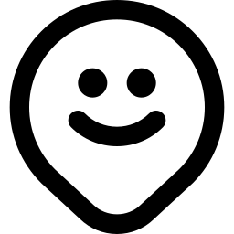 sorriso dell'indicatore della mappa icona