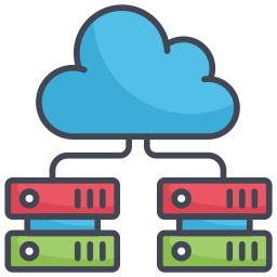 Cloud hosting icon