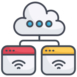 la mise en réseau Icône