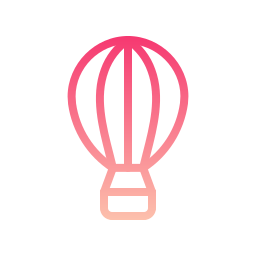 Hot air balloon icon