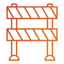 Traffic barrier icon