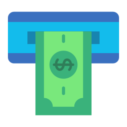 Cash withdrawal icon