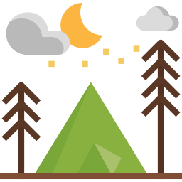 Camping tent icon