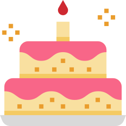 pastel de cumpleaños icono