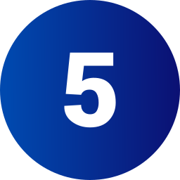 número 5 icono