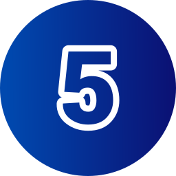 número 5 icono