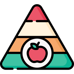 pirámide nutricional icono