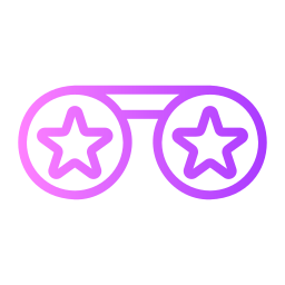occhiali stellati icona