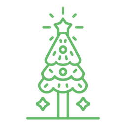 Árbol de navidad icono