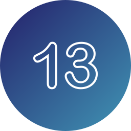 Number 13 icon