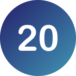 número 20 icono