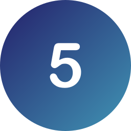 número 5 icono