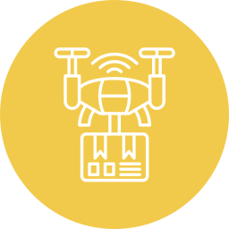 Drone delivery icon