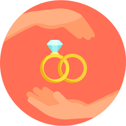 Wedding rings icon