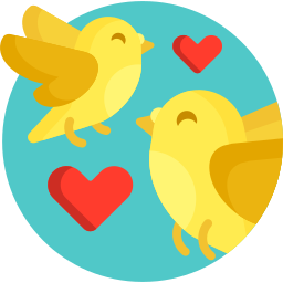pájaros del amor icono