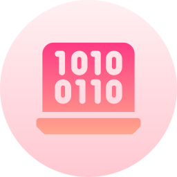 código binario icono