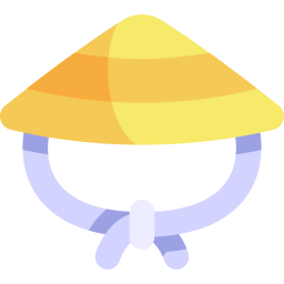 chapeau en bambou Icône