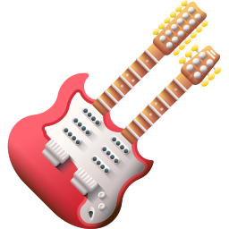 gitara z podwójną szyjką ikona