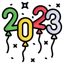 new year 2023 icono