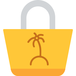 bolsa de playa icono