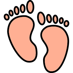 voet afdruk icoon
