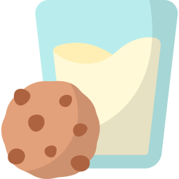 biscuit et lait Icône