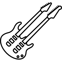 dubbele gitaar icoon