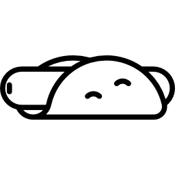 hot dog en pita icono